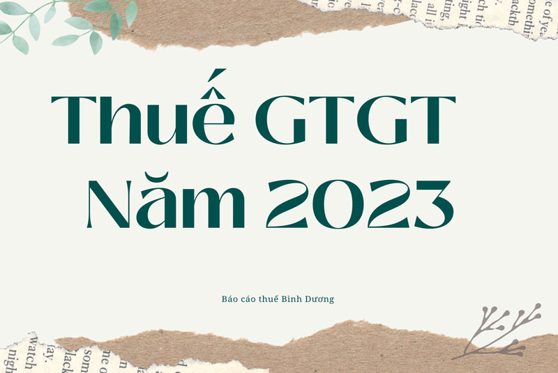 Thuế GTGT năm 2023